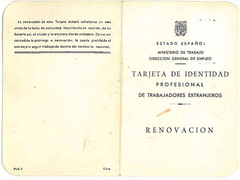 Targeta d'identitat professional d'Aurora Bertrana, 1965. Coberta