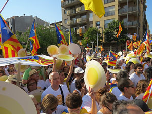 Diada Nacional 2016. Manifestació sotre el lema A punt. Endavant república catalana, a Salt