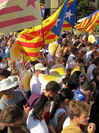 La manifestació al passeig dels Països Catalans