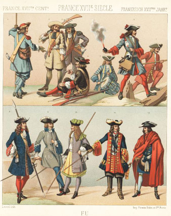 Exèrcit francès dels segle XVII. El cos de magraners va ser creat per Lluís XIV el 1668