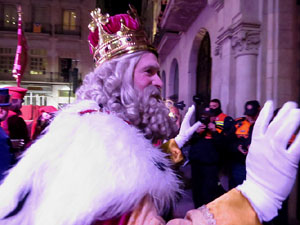 La Cavalcada de Reis 2017. Arribada a la plaça del Vi i rebuda de l'alcaldessa