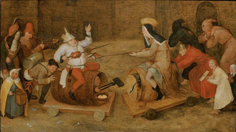 Combat entre el Carnestoltes i la Quaresma, de Pieter Brueghel el Vell