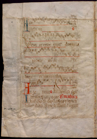 Lectures i cants de la missa de diferents diumenges del temps de Quaresma. Segle XV
