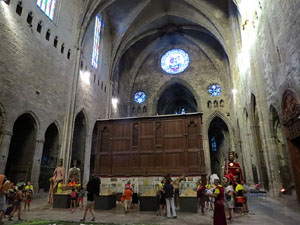 Corpus 2017. Assaig del ball de l'Àliga a la nau de la Catedral de Santa Maria