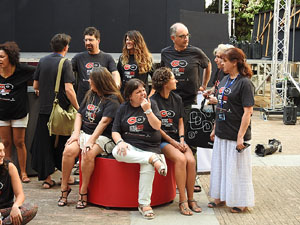 FITAG 2017 - Fotografia de grup de l'equip a la Casa de Cultura de Girona