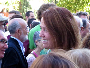 Arribada i sortida de l'alcaldessa Marta Madrenas del Palau de Justícia