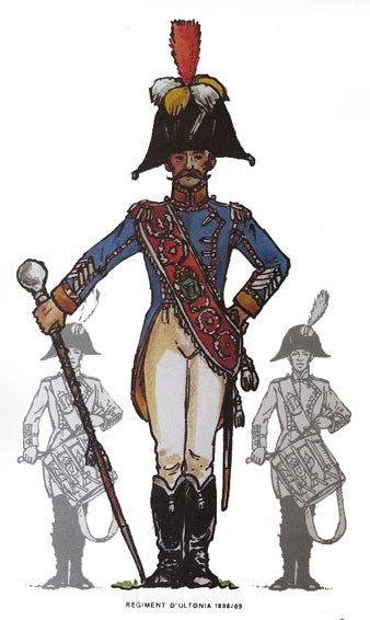 Tambor major del regiment Ultònia, de guarnició a Girona durant la Guerra del Francès