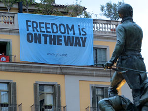 Acte de campanya pel SÍ amb el President Carles Puigdemont a la plaça de la Independència