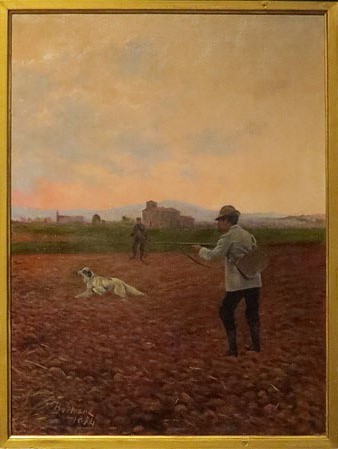 Cacera. Pintura de Prudenci Bertrana. 1894, oli sobre tela