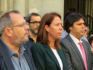 Concentració a la plaça del Vi en protesta per l'empresonament de Cuixart i Sánchez