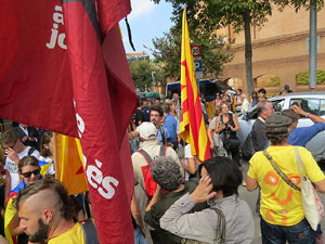 Marxa pagesa. Concentració de 500 tractors als carrers de Girona