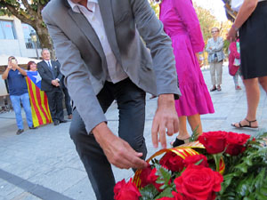 Diada Nacional 2017. Homenatge floral a Carles Rahola a la Rambla de la Llibertat