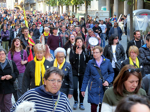La manifestació al carrer de Santa Clara
