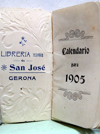 Calendari de 1905, obsequi de la Llibreria Geli