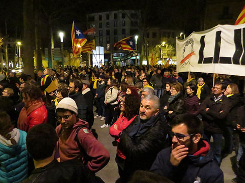 La concentració davant els Jutjats de Girona