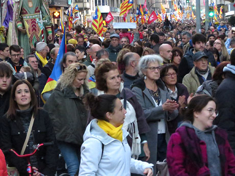 21F Vaga general. La manifestació més gran de la història de Girona, amb 70.000 participants
