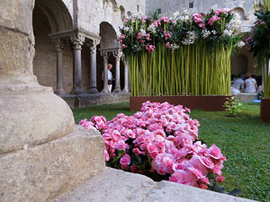 Temps de Flors 2019. Muntatges florals als claustres de Sant Pere de Galligants