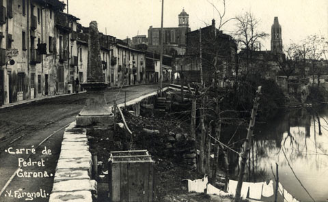 Vista de Pedret amb el riu Ter. 1922