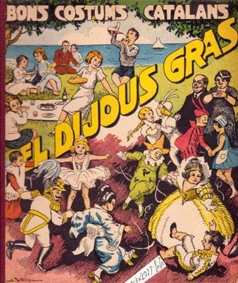 Portada de 'El Dijous Gras'. Bons costums catalans, nº 6. Editorial Balmes. 1934