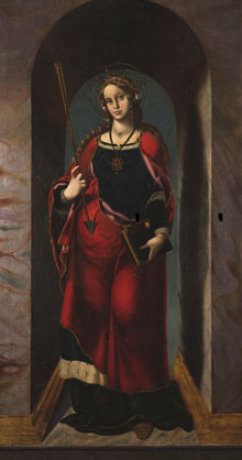 Santa Úrsula. Joan de Borgonya. 1525. Pintura sobre fusta
