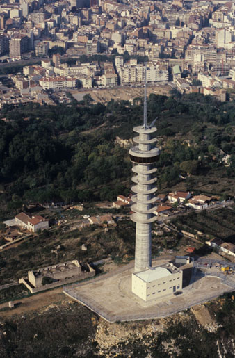 Vista aèria de la Torre de comunicacions. 1992