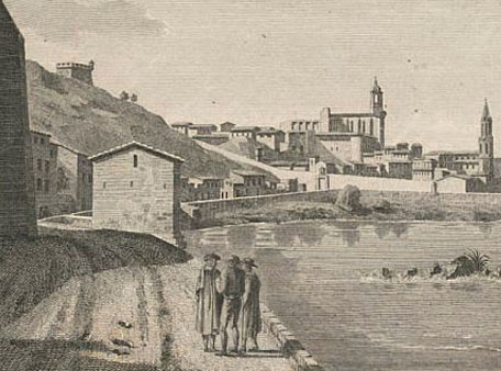 La torre de Sant Joan, al vessant de Montjuïc sobre Pedret. 1806
