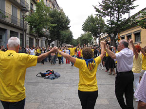 Diada Nacional de Catalunya. Sardanes a la Rambla de la Llibertat