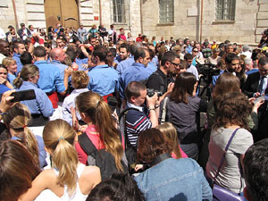 Inauguració a la plaça de la Catedral