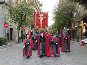 75è aniversari Associació de Jesús Crucificat - Manaies de Girona. Recollida del Penó
