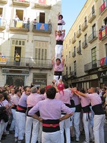 Fires de Girona 2014. Diada castellera amb Marrecs de Salt, Minyons de Terrassa i Capgrossos de Mataró