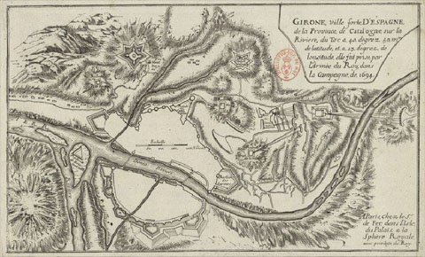 Girone, ville forte d'Espagne, de la province de Catalogne, 1694