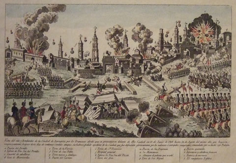 Bombardeo de Zaragoza durante el primer Sitio (ha. 1808)