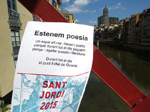 Sant Jordi 2015 a Girona. Estenem Poesia, per Òmnium Gironès 