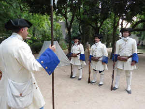 Undàrius, festival d'estiu de Girona de cultura popular i tradicional. Campament de la Guerra de Successió als Jardins del doctor Figueras