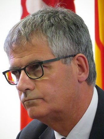 El delegat del govern de la Generalitat a Girona, Eudald Casadesús, durant la inauguració