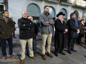 Nadal 2015 a Girona. Encesa de les llums de Hanukkà a la plaça del Vi
