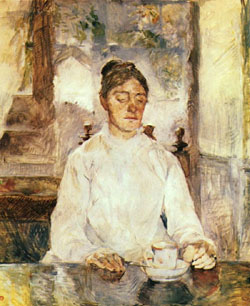 La mare de l'artista, la comtessa Adèle Toulouse Lautrec amb l'esmorzar (1881-1883)