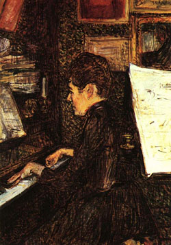 Mademoiselle Dihau au piano (1890). 63 x 48 cm