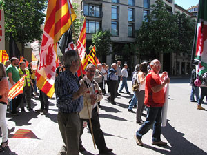 Manifestació de l'1 de maig pels carrers de Girona