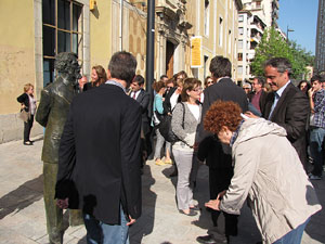Inauguració escultura de Laureà Dalmau i Pla