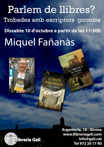 Cartell de l'esdeveniment amb Miquel Fañanàs