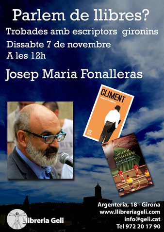 Cartell de l'esdeveniment amb Josep Maria Fonalleras