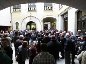 Ple de renúncia de Carles Puigdemont com alcalde de Girona