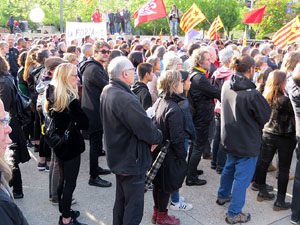 Manifestació de l'1 de maig a la plaça de l'U d'octubre de 2017