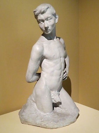 Ricard Guinó. Figura masculina. 1907. Guix modelat. Museu d'Història de Girona