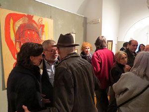 Inauguració de l'exposició d'obres de Damià Escuder al Museu d'Història de Girona 