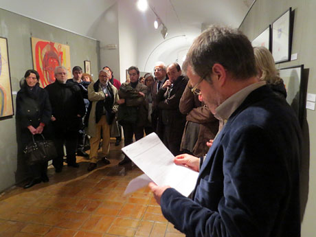Inauguració de l'exposició d'obres de Damià Escuder al Museu d'Història de Girona