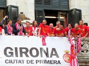 Celebració de l'ascens del Girona FC a primera divisió