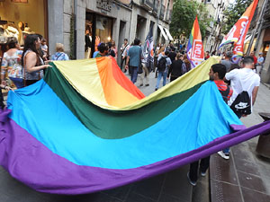 Manifestació contra l'homofòbia i la transfòbia, organitzada pel Consell Municipal de les Lesbianes, Gais,