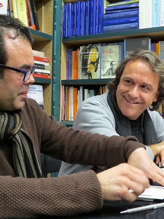 Xavier Delòs i Lluís Lucero durant l'esdeveniment